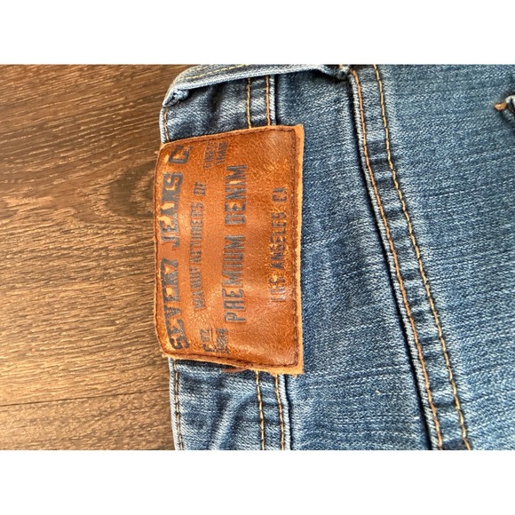 SEVEN7 PREMIUM DENIM CO Straight Fit Mens Jeans W38 L34 Blue Cotton Blend 38x34 - Picture 3 of 5